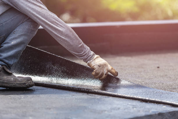 Professional Waterproofing technician working in Columbia Station, OH